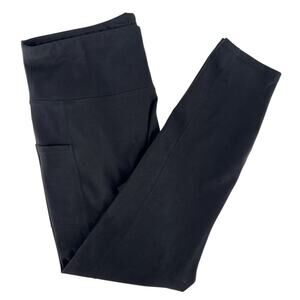 Black Yoga Pants Exercise Leggings Pockets Plus Size 2X